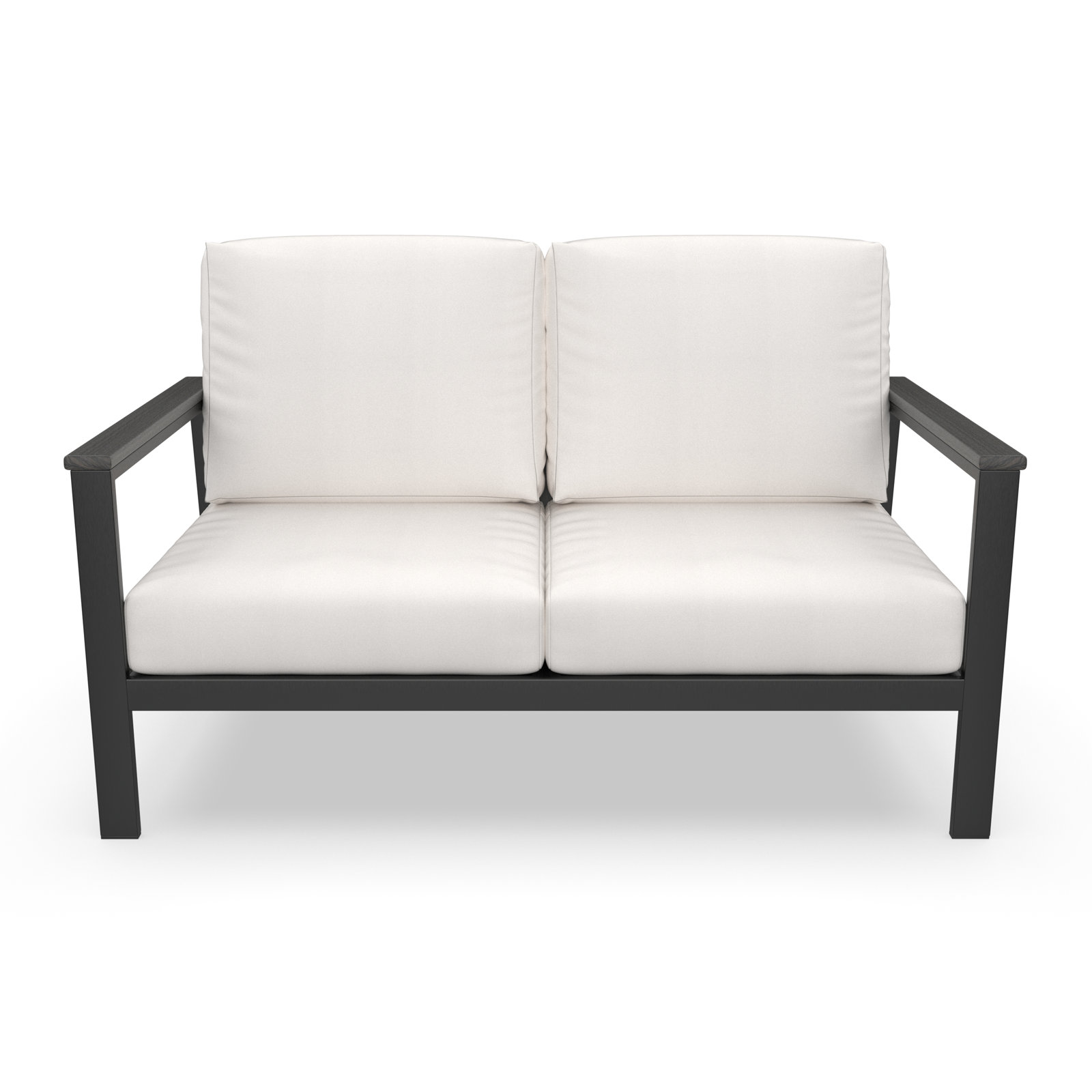 Townsend 55" Sunbrella® Patio Loveseat, Sunbrella Canvas Natural, Gray