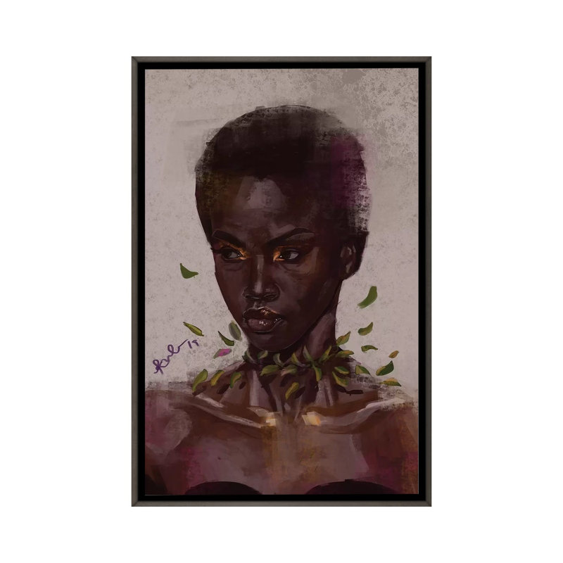 « Fall » par Adekunle Adeleke-reproduction d’art, Pas de tapis, H 26 po x l 18 po x 1,5 po