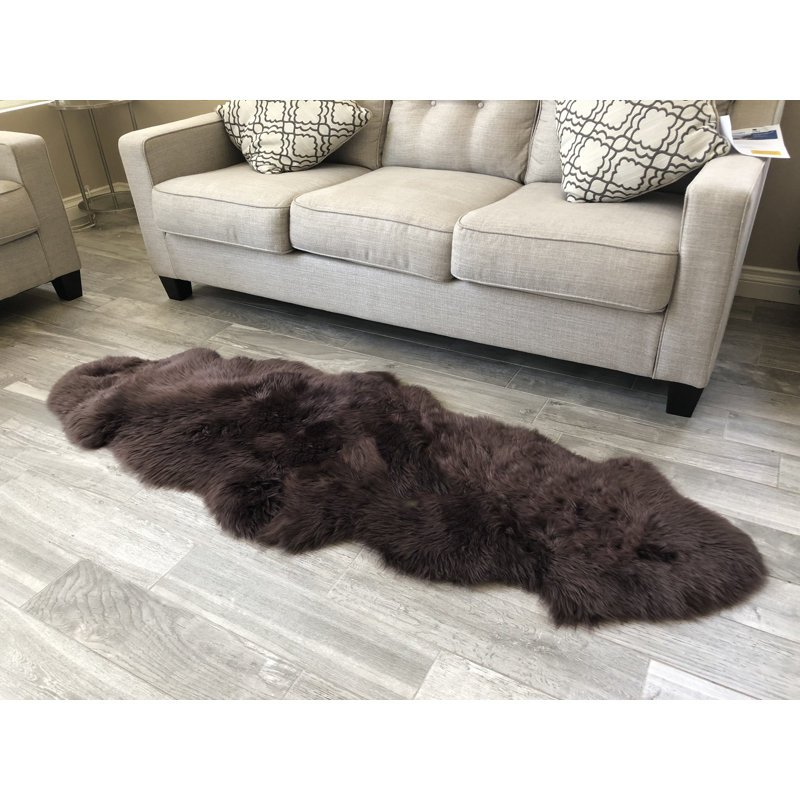 Whisenhunt Performance Faux Sheepskin Washable Indoor Rug, Novelty 2' x 6'