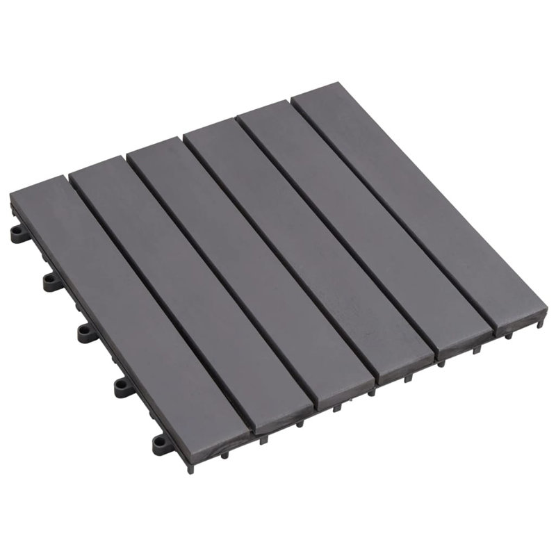 Carreaux de terrasse en bois d'acacia massif gris délavé 11,8 po x 11,8 po VidaXL