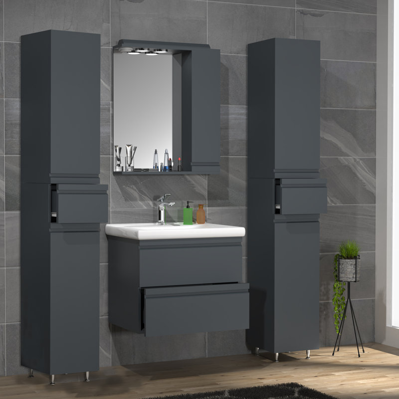 Nathasa Bathroom Furniture Suite, Black