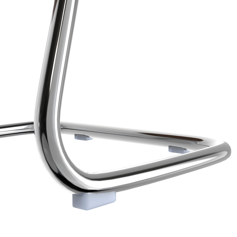 Fauteuil de bureau et de conférence en cuir Stiller - Siège de bureau avec accoudoirs fixes, soutien lombaire, base pivotante et structure en fer
