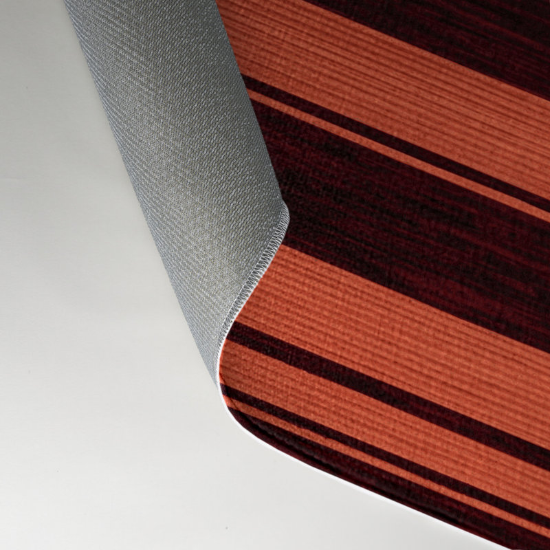 HorizontalStripes Brown Indoor and Outdoor Area Rug, Rectangle 9' x 12'