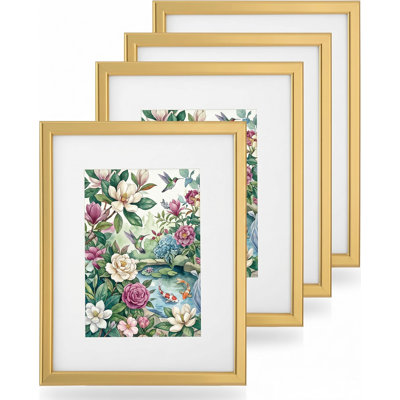 Picture Frames Set with Mat, Semi-Tempered Glass