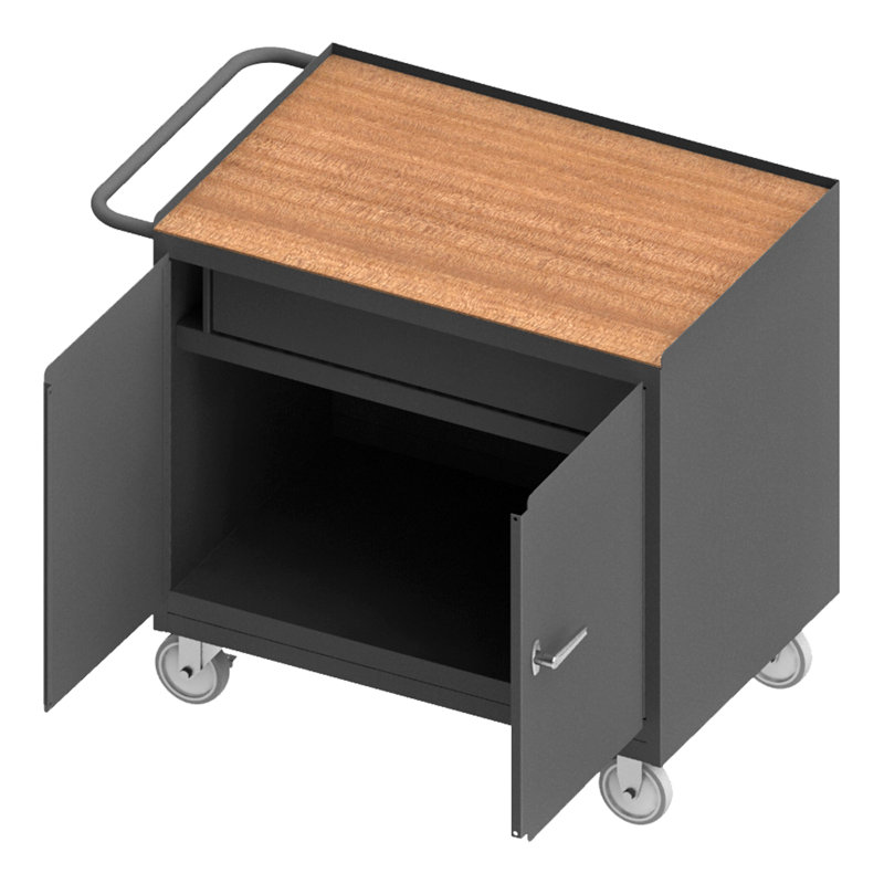 Armoire de rangement mobile H 36 "x l 42" x P 24 "Cache