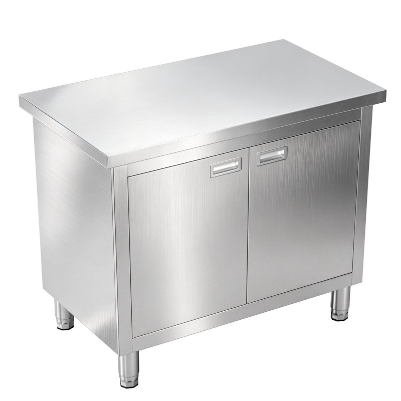 Table de travail en acier inoxydable de 36 po avec armoire à double porte