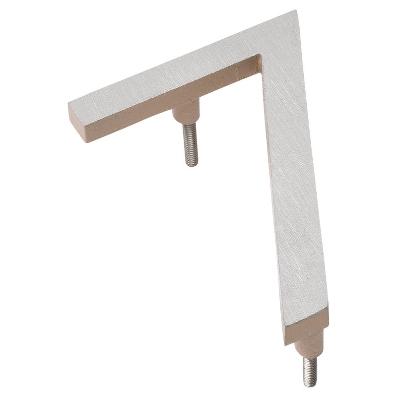 Numéro de maison à fixation flottante 6 po, Nickel satiné / taupe, 7