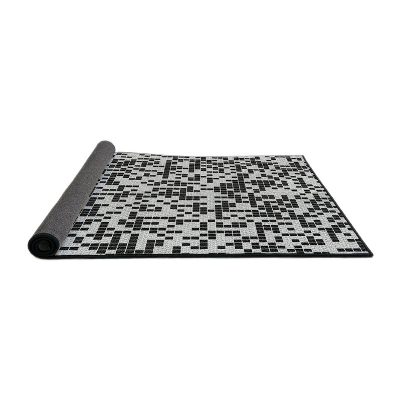 Tapis décoratif géométrique/gris Rhoads, Rond 3 pi