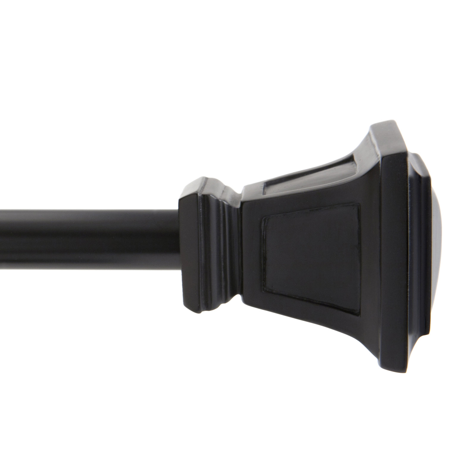 Richmond Single Curtain Rod, 28" - 48", Matte Black