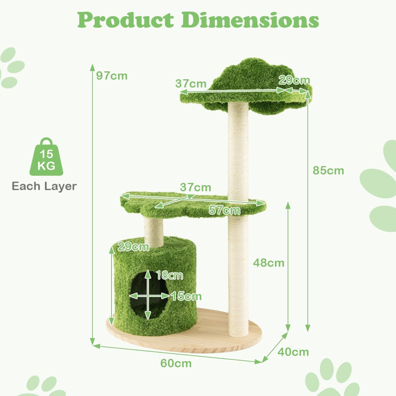 Hasad 38.12cm H Cat Tree
