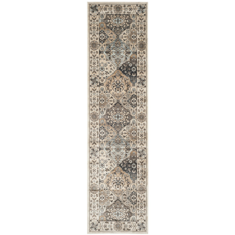 Tapis oriental en viscose Petronella, Tapis de couloir 2 pi 2 po x 8 pi