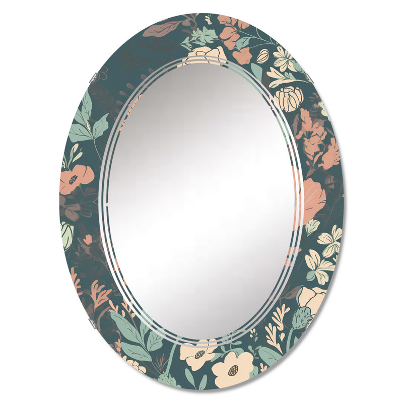Clymene - Miroir mural moderne ovale, 30 po x 20 po