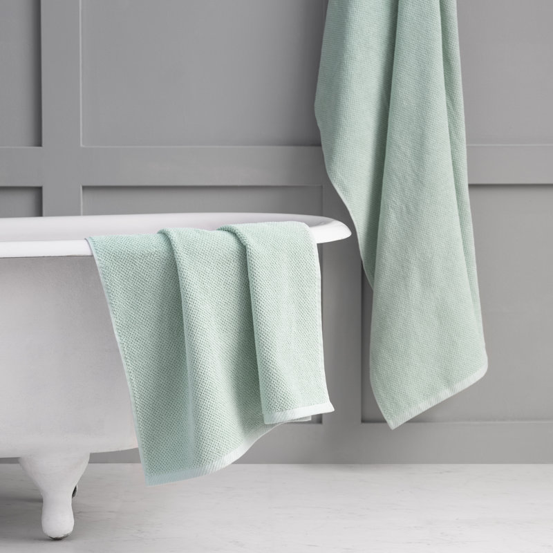 Ensemble de serviettes 100% coton Adarryll, Aigue-marine