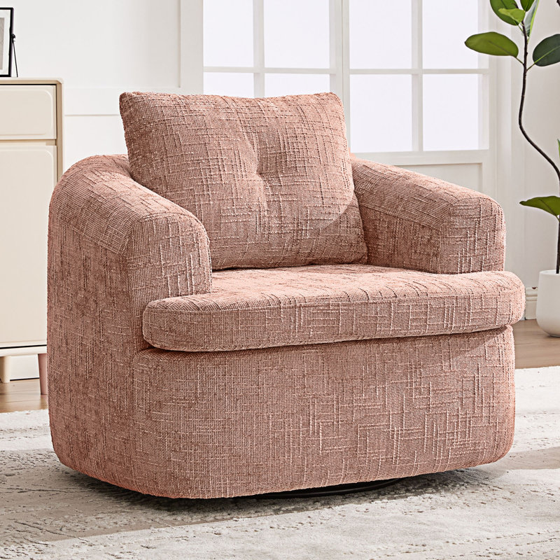 Fauteuil demi-tonneau pivotant, Rose