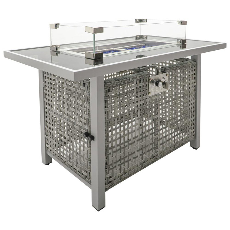 Propane Gas Fire Pit Table, Gray