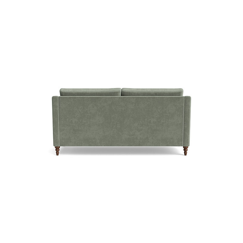 Vera Loveseat (70"), Walnut Finish (Turned), Velvet - Sage