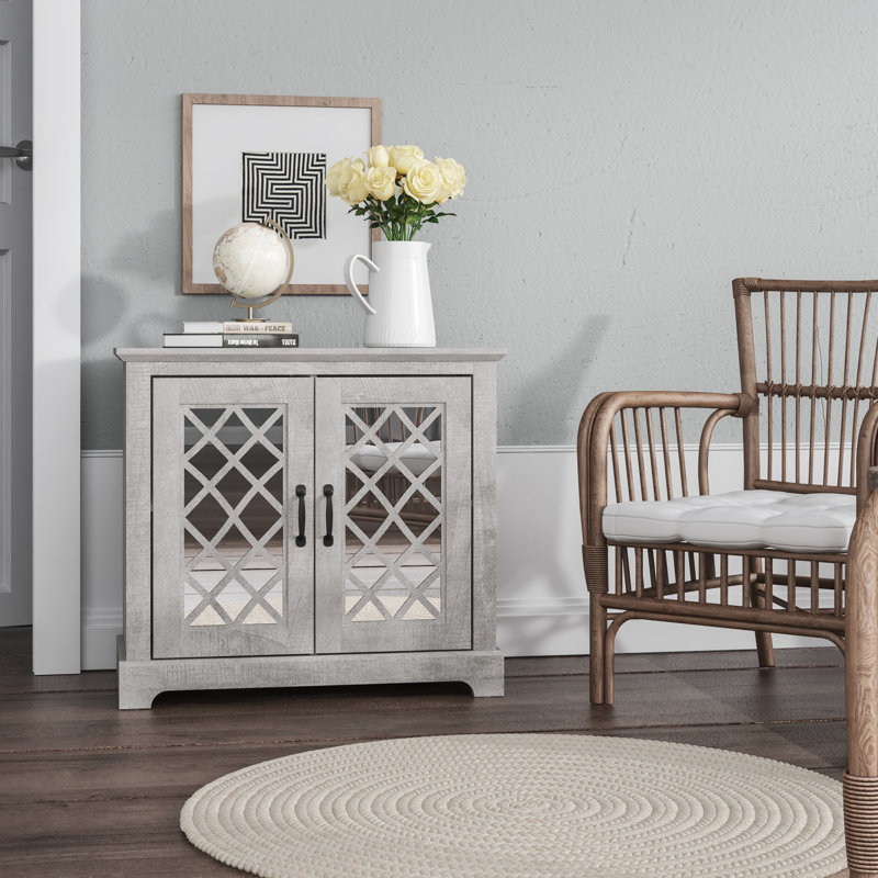 Perrault 2 Door Accent Cabinet, Dusty Gray Oak