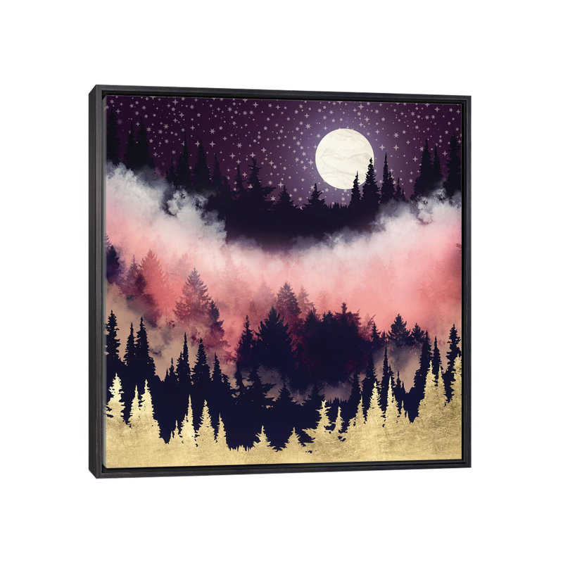 Evening Glow - imprimé, H 37 po x l 37 po x P 1,5 po, Cadre flottant noir patiné