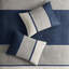 Édredon grand 7 pièces en bleu - Faux suède Édredon lavable à la machine, taies décoratives, coussins, jupe de lit inclus Détails de couture inclus-131375986-131375988