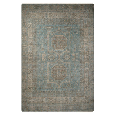 Tapis de couloir en laine tissée à la main, écologique - 76 x 183 cm, couleur beige clair, motif oriental, épais et à poils longs, antidérapant, idéal pour le salon et la chambre.