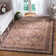 Tapis en coton noir / beige / bourgogne Marion