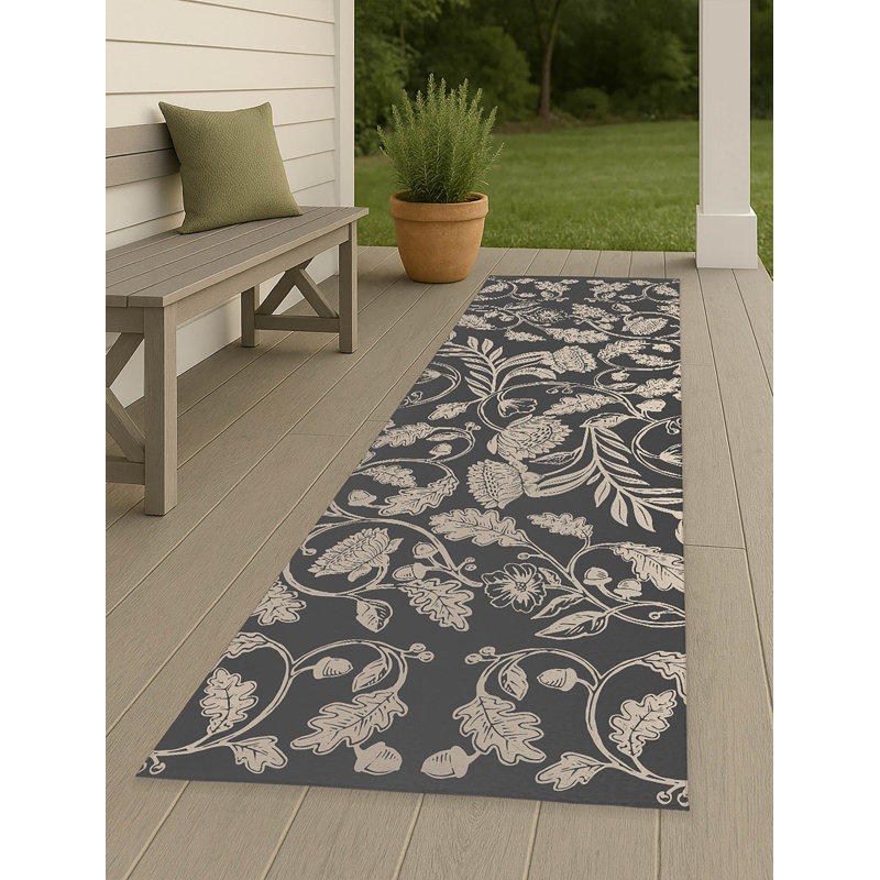 Tapis d'extérieur antidérapant Autumn Vines, Tapis de couloir 2 pi 6 po x 8 pi