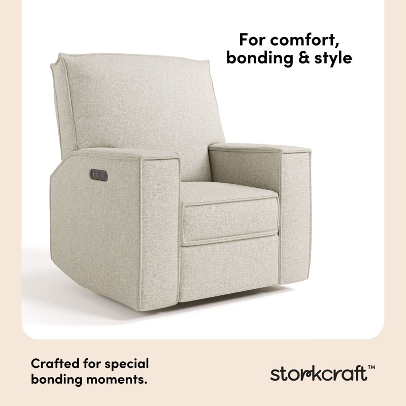 Texas Nursery Power Recliner Swivel Glider , Dune Basketweave