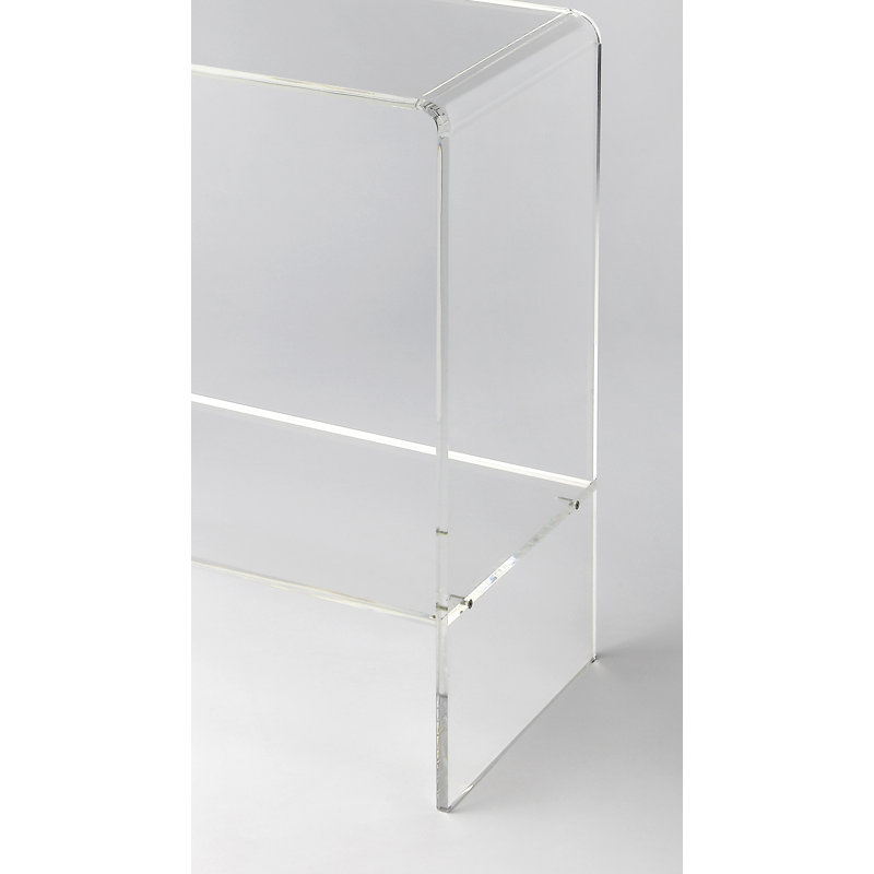 Crystal Clear Acrylic Console Table, 30" H x 32" W x 14" D