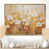 Toile avec cadre flottant or