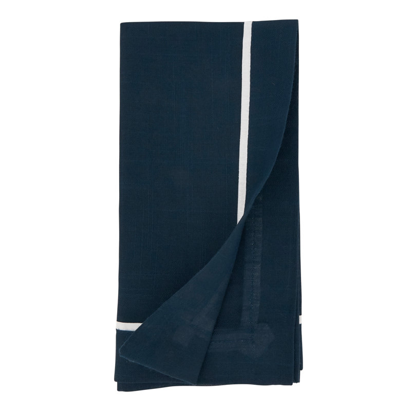 Crestover Polyester Square Napkin, Navy Blue