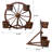 Wagon Wheel Barrel Planter
