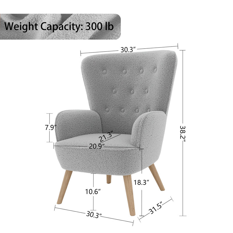 Fauteuil Arjo, Polyester gris