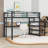 Twin XL Loft Bed With Built-In LED Lighting, Desk, USB Ports And Storage Stairs