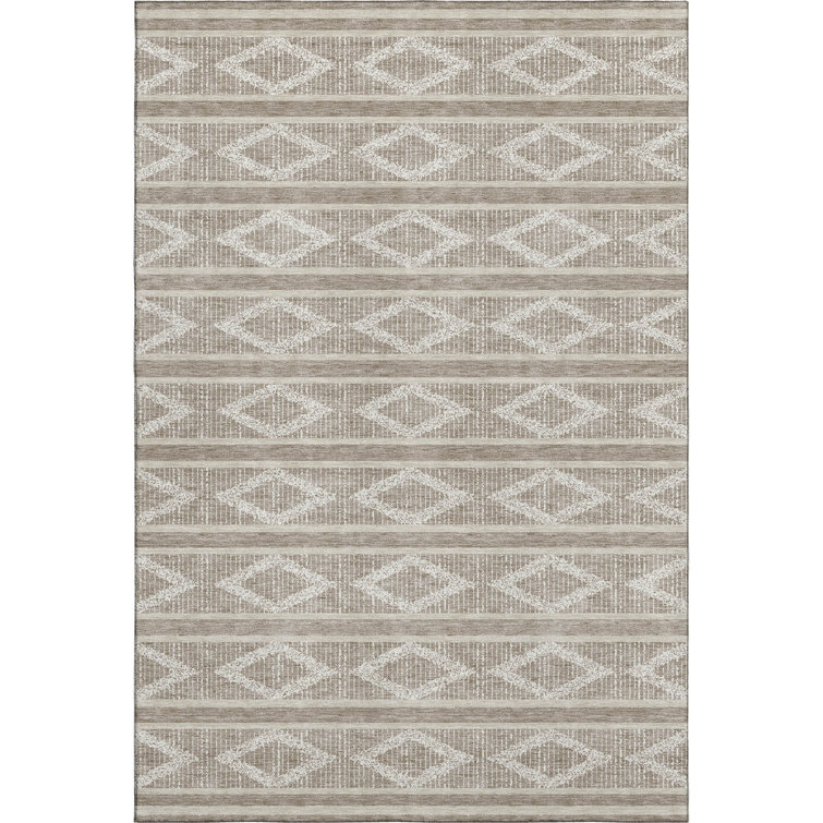 Premium Machine Washable Birchview AMF1029 Geometric Rug