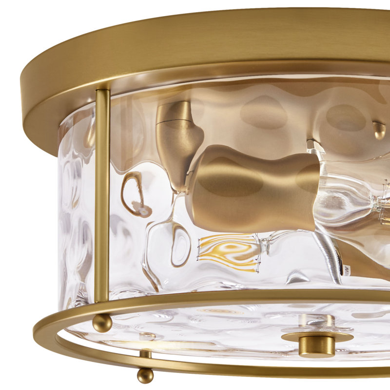 Plafonnier encastré 2 lumières Alixandra, Or
