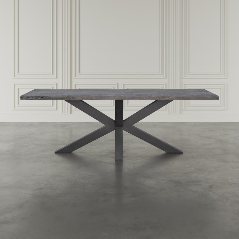 Nordic Ridge 94" Modern Rustic Solid Wood Live Edge Dining Table