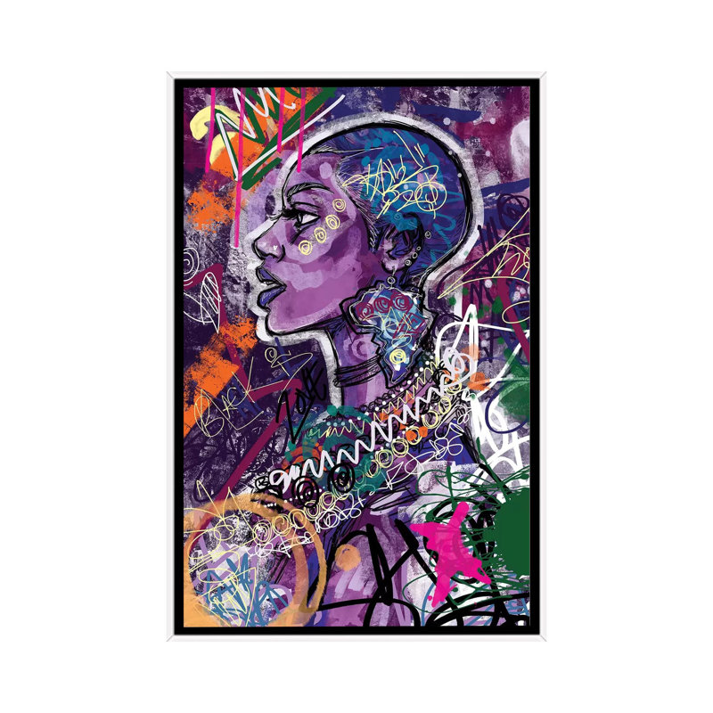 « Black is Love » par Justin Copeland-impression, Toile blanche encadrée, Pas de tapis, H 60 po x l 40po x P 1,5 po