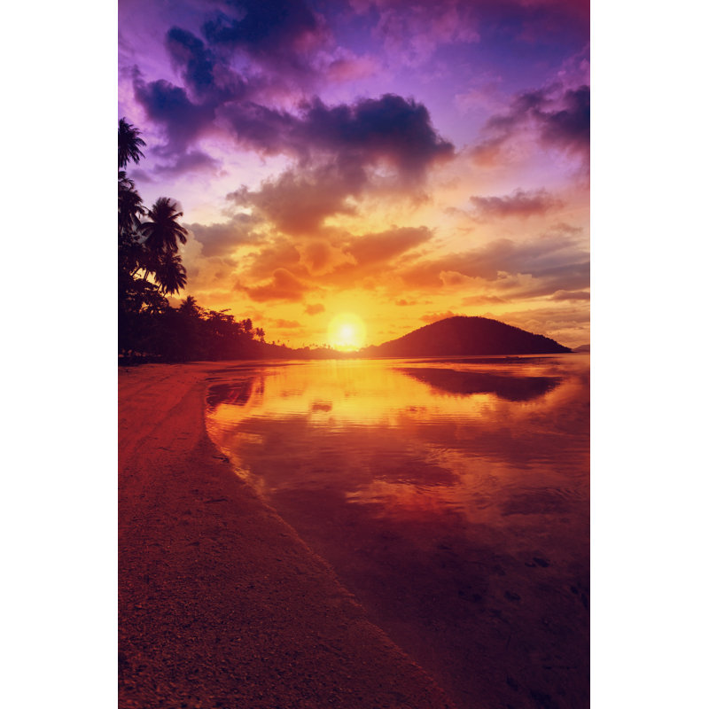 Sunset In Tropical Paradise by VladGans - Wrapped Canvas Print, 46cm H x 30cm W
