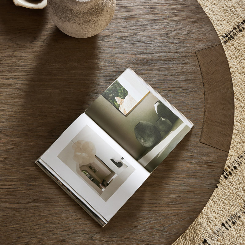 Sheffield Coffee Table, Warm Natural Flat Oak Veneer, 13" H x 48" L x 48" W