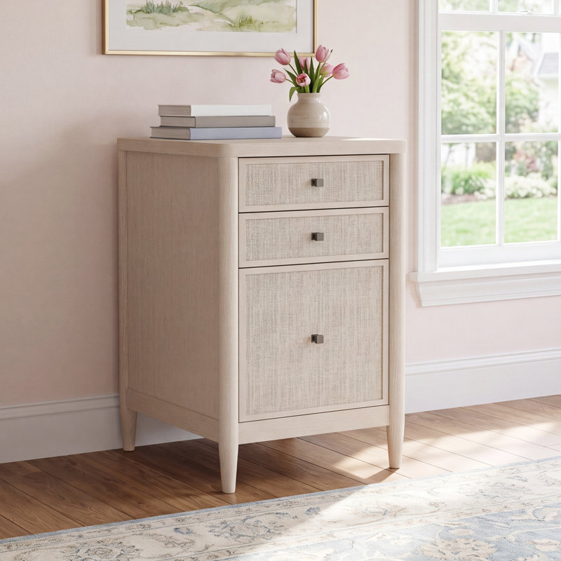 Shannen 18" W Solid and Manufactured Wood 2-Drawer File Cabinet