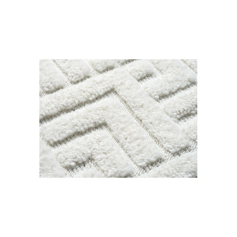 Luxurious Cream Carpet Runner (2.6 x 19.7 ft), 100% Polypropylene, 1.7 cm Pile Height | Machine Woven, Non-Slip Dot Underside, Antibacterial | Durable and Stylish Home Décor for Hallways & Entryways