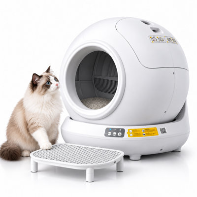 Smart Self-Cleaning Cat Litter Box, 78L Extra Large Automatic Litter Box with App Control, Health Monitor & Odor Control for Multiple Cats
