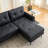 88” W Faux Leather L-Shape Sofa Chaise-556264104