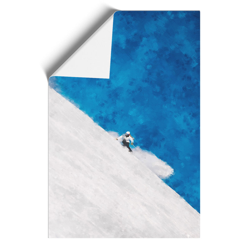 Skiing Painting - Frameless Print, 59cm H x 42cm W x 0.1cm D