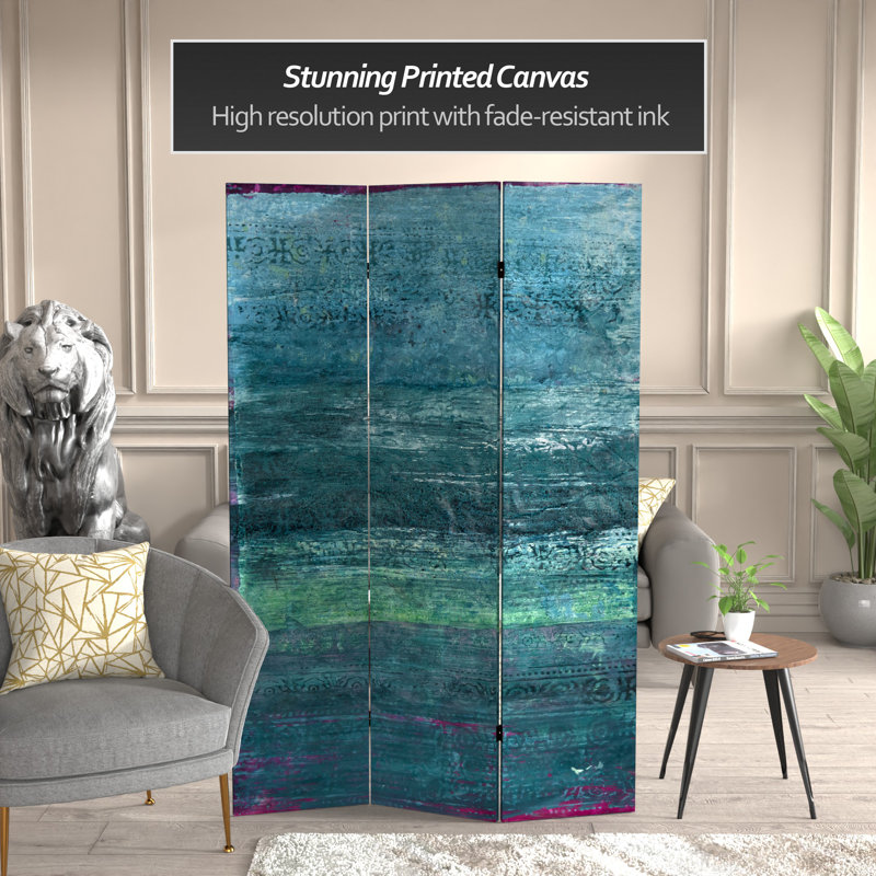 Sydney Abstract Arts Folding Screen, Blue Horizon
