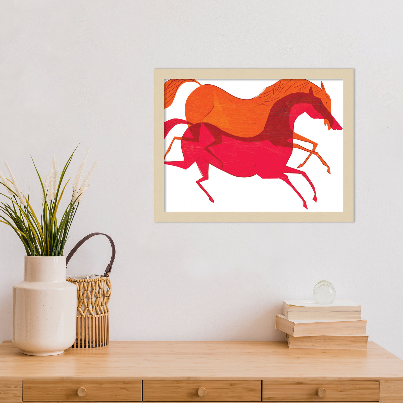 Horses Print by Richard A. Allen, Brown, 13" H x 17" W