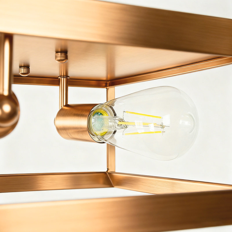 12 po Plafonnier encastré géométrique 2 lumières
