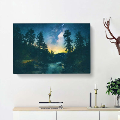 Mountain Stream In Abstract - Wrapped Canvas