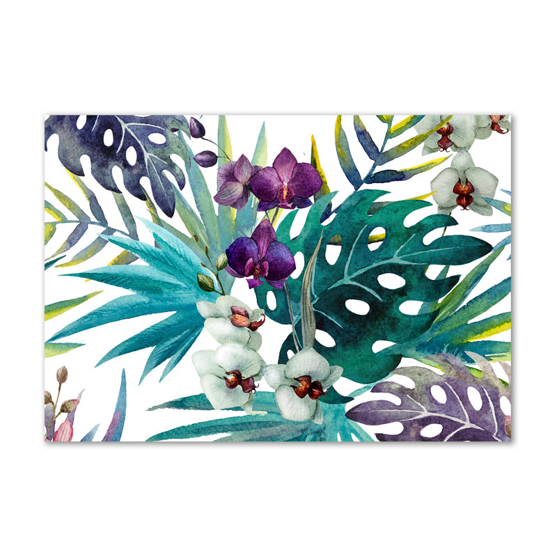 Tropical Flowers - No Frame Print on Canvas