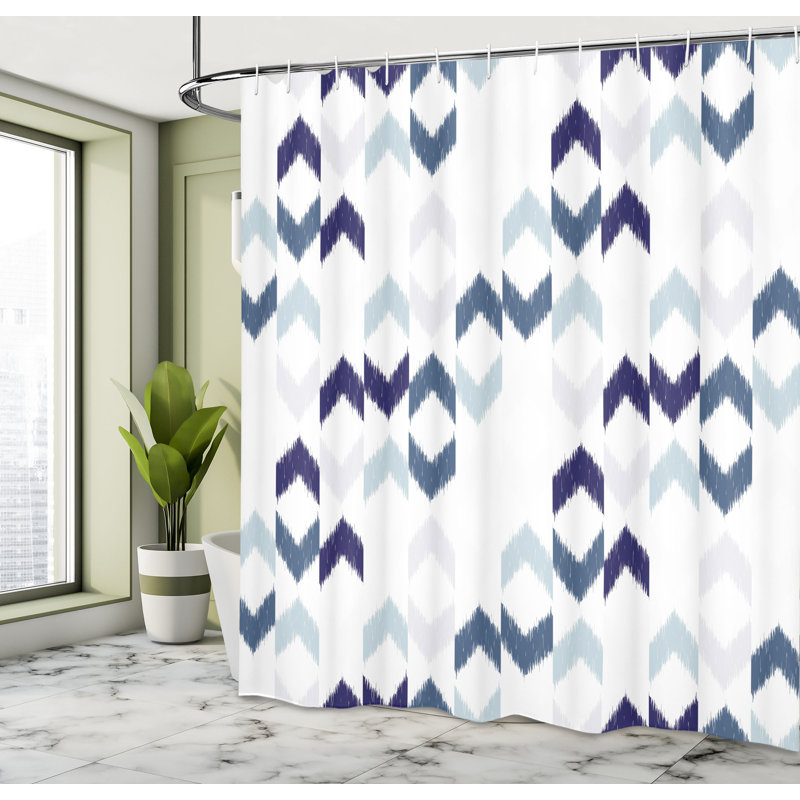 Ensemble de rideau de douche + crochets, H 69 po x l 105 po